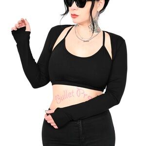 Nwot foxblood signature bolero with thumb holes 4x goth witch